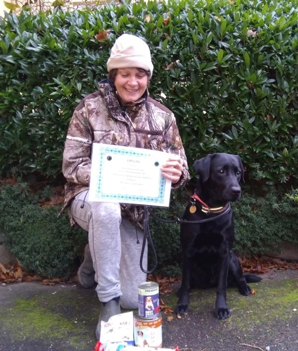 Tumbarumba Malibu Twist og Dorte Søndergaard. 1. præmie og bedste hund på 400 meter/20 timers uofficiel sporprøve.